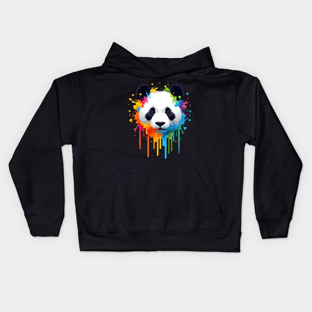 Giant Panda Colors Kids Hoodie by Graceful Designs